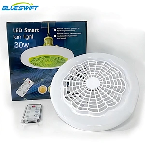 LED Lámpara de Ventilador Multi-funcional 86-265V 18W E27 Base Blanco Frío UFO Mini Bombilla de Techo Luz de Enfriamiento Personalizada